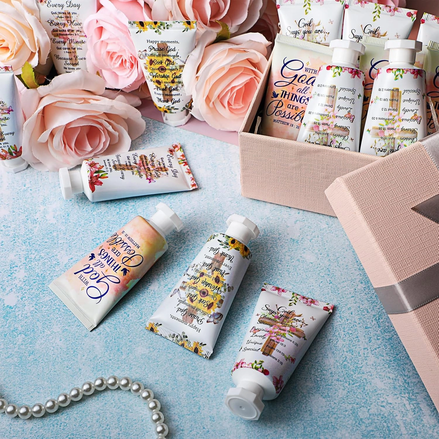 72 Pcs Christian Hand Cream Bulk Gifts for Women Bible Verse Lotion Scripture Travel Hand Lotion for Dry Cracked Bulk Christian Religious Gifts for Mom Grandma Women (Cross Style)