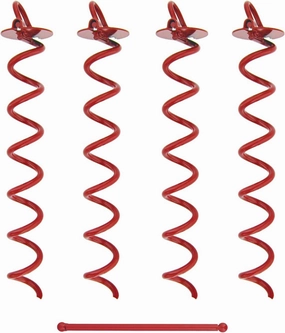 7Penn Spiral Ground Anchors - 16 Inch Tent Stakes Heavy Duty Ground Screw Anchor Twist Stakes, 4 Pack