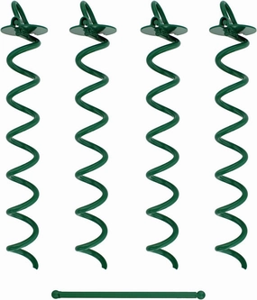 7Penn Spiral Ground Anchors - 16 Inch Tent Stakes Heavy Duty Ground Screw Anchor Twist Stakes, 4 Pack