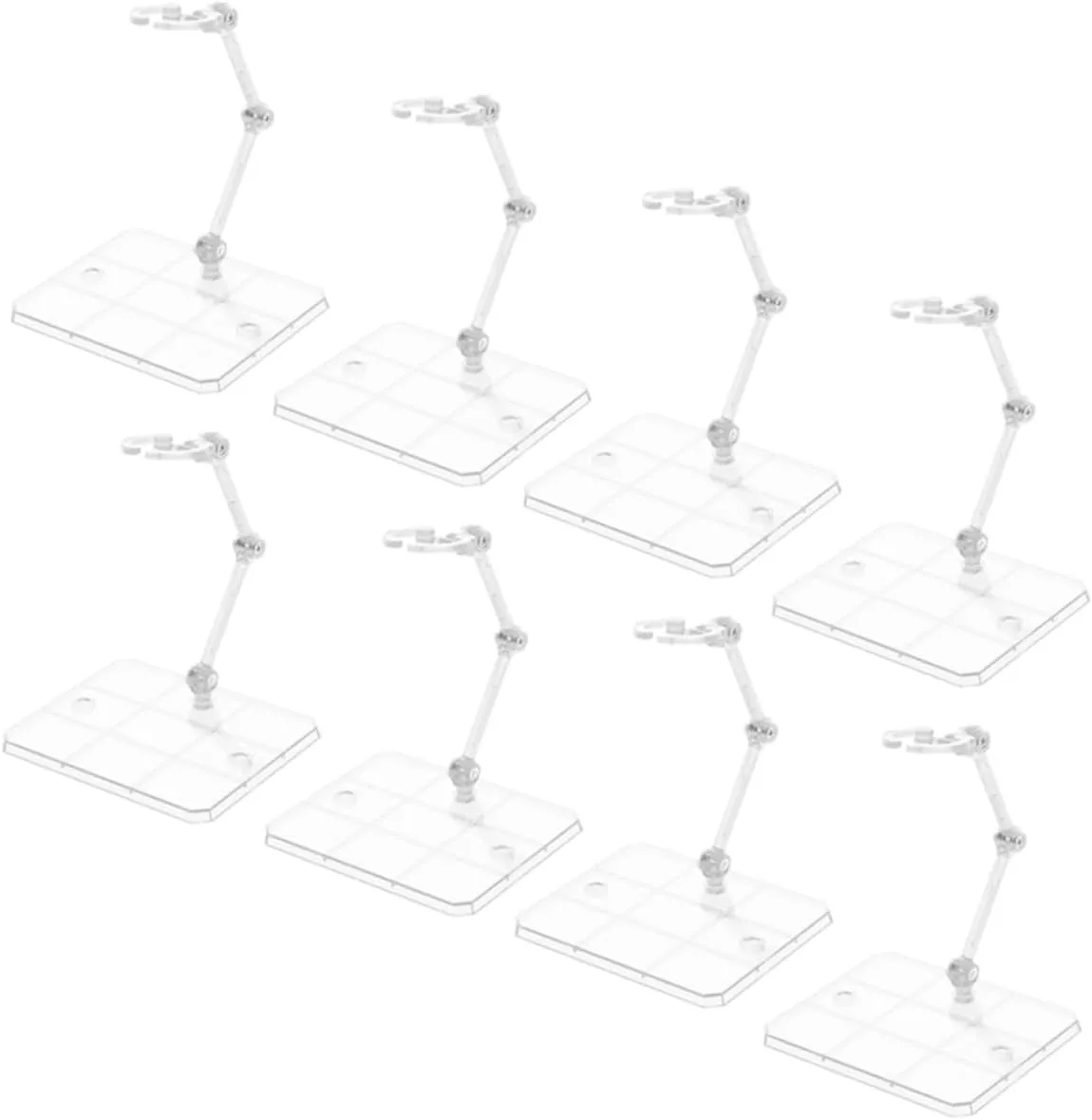 8pcs Adjustable Desktop Figure Stands Wear-resistant Doll Support for Displaying Action Figures Model Holder for Home Store and Shop Use