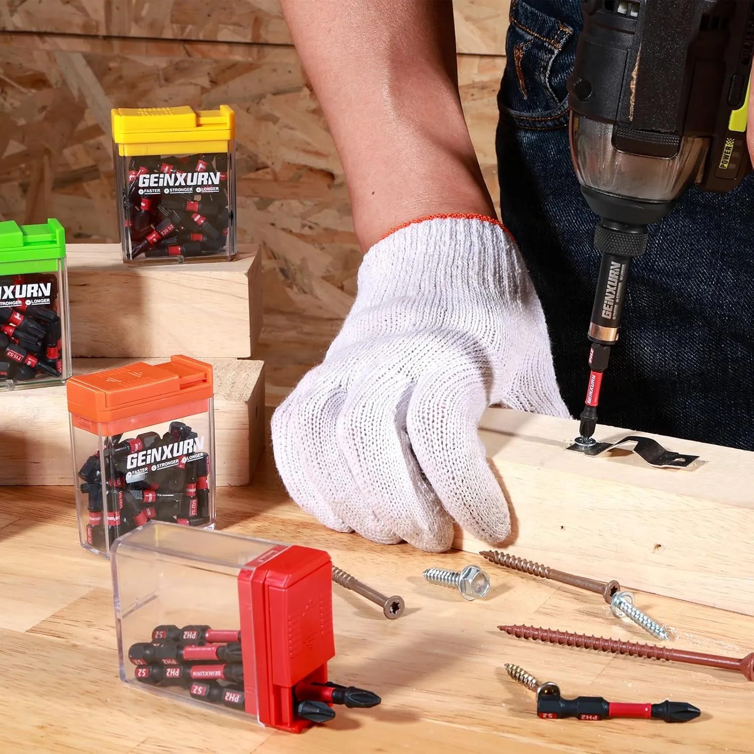 90Pieces Impact Screwdriver Bits Set with Colorful Boxes, 2" Magnetic (PH2,PZ2,SQ2,T10,T15,T20,T25,T30) S2 Steel Multi Driver Bits