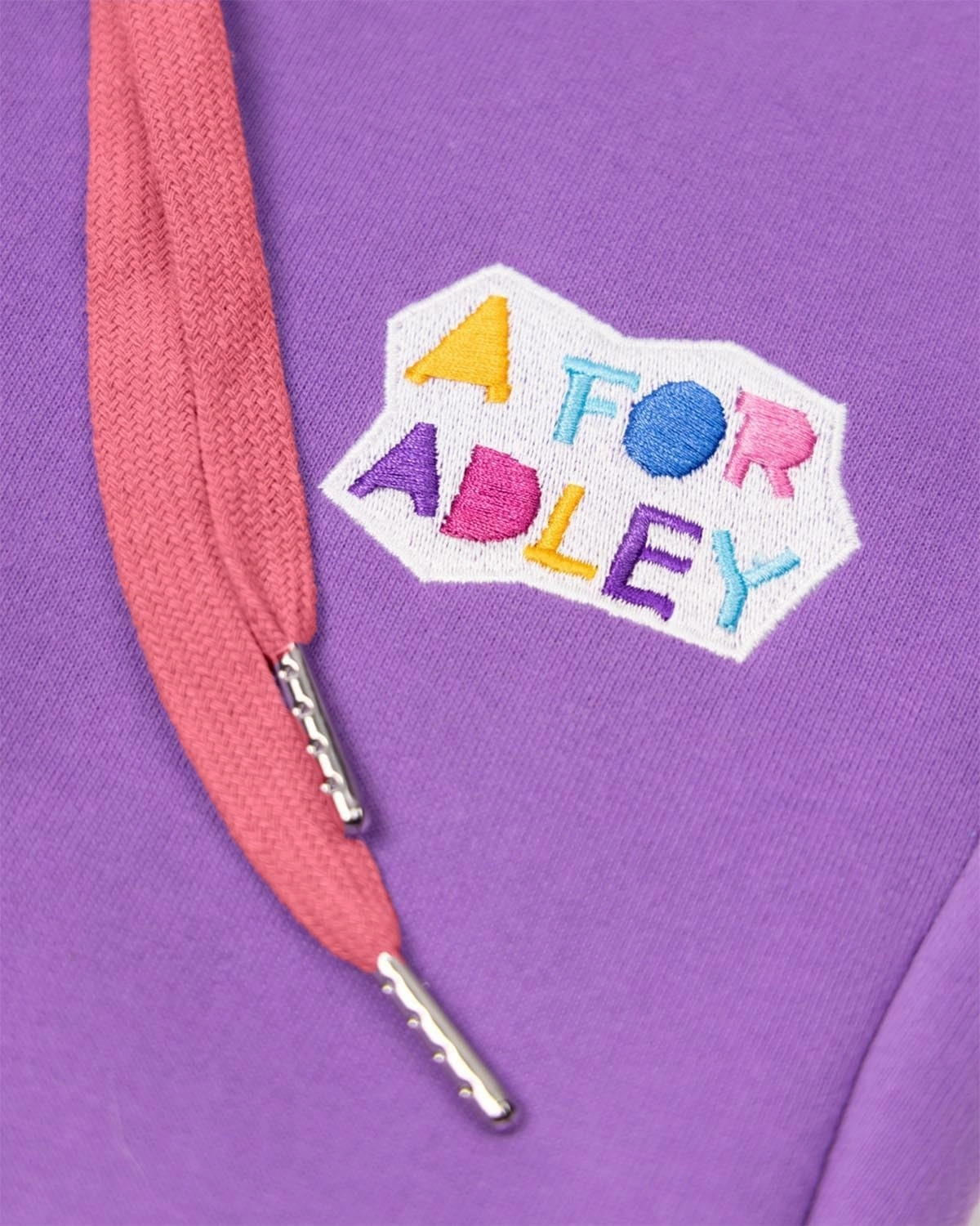 A FOR ADLEY Merch Super Soft Matching Color Block Fleece Set With Embroidered ADLEY Logo on Top and Bottom