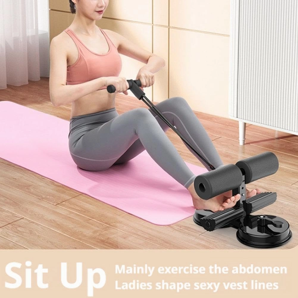Ab Training Auxiliary Device,2025 New Upgrade Double Suction Cups,Three Levels of Height Adjustment,Portable Sit Up Bar Floor,Abs Master Assistant Device,Fitness Equipment for Home & Gym