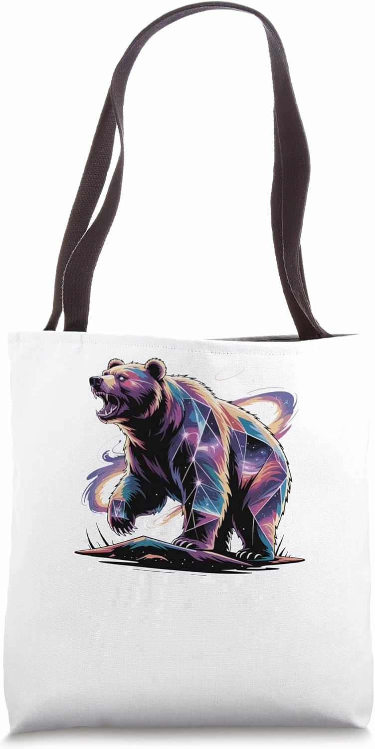 Abstract Art Grizzly Bear Bears Tote Bag