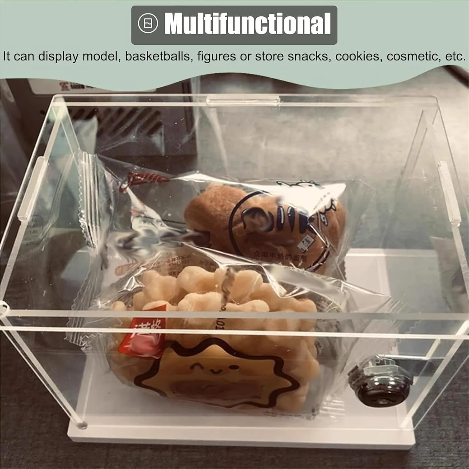 Acrylic Display Case ，Clear Acrylic Display Case， Stackable Organizer Cover Case for Action Figures(50x50x35cm(20x20x14in))