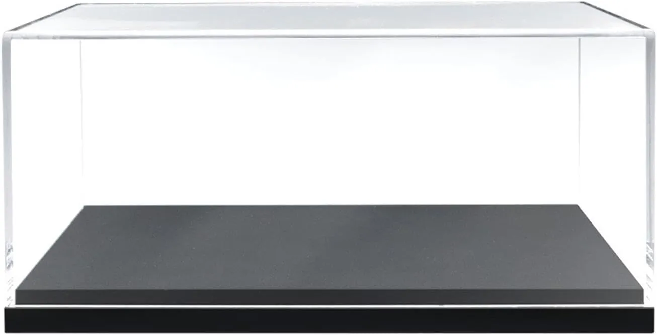 Acrylic Display Case for 1/18 Scale Model Cars, Stackable Dustproof Showcase with Base for Collectibles and Action Figures