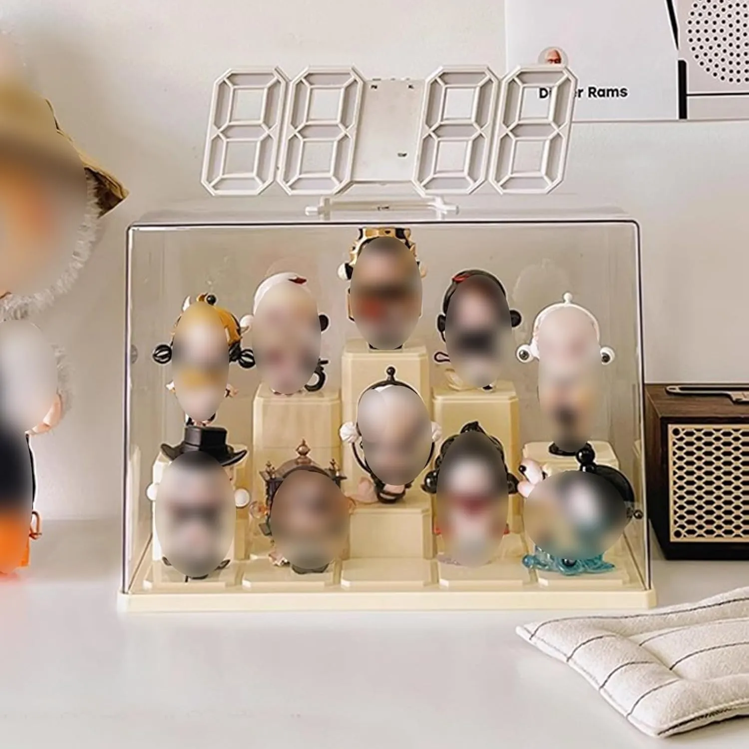 Acrylic Display Cases for Collectibles, Stackable Clear Organizer with Magnetic Lid, Perfect for Action Figures, Toys, and Memorabilia, Durable Protective Display Box