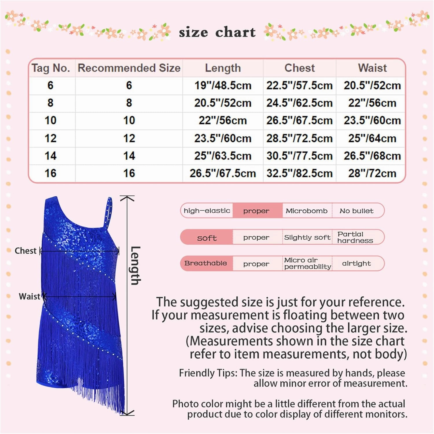 ACSUSS Kids Girls Latin Ballroom Dance Dress Sequin Tassel Skirt Leotard Modern Cha Cha Jazz Samba Dancewear