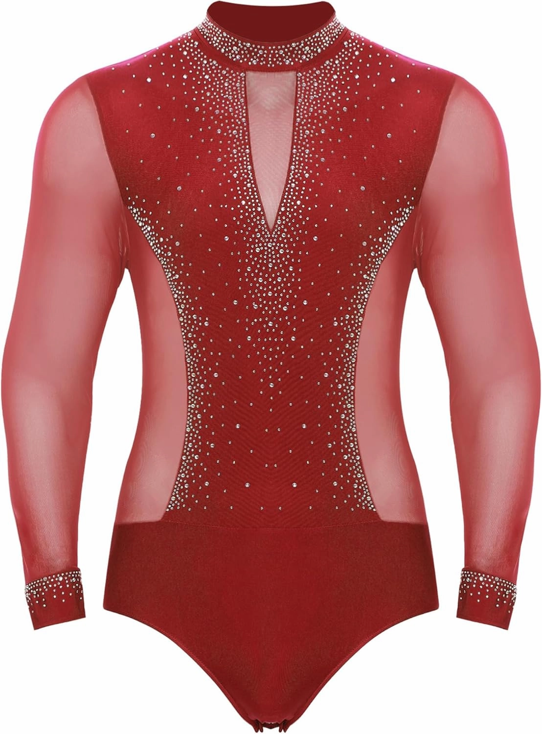 ACSUSS Mens Latin Dance Shirts Mens Tops Leotard Modern Dance Trousers Rumba Cha Cha Samba Dancing Competition Wear