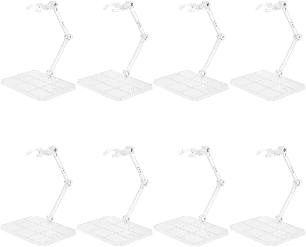 Action Figure Stand Clear 8 Pcs Doll Model Support Stands Stretch 13cm high Superman Action Figure Base Model Support Stand with Alloy Findings Robot Holder for DIY Decorations Dolls