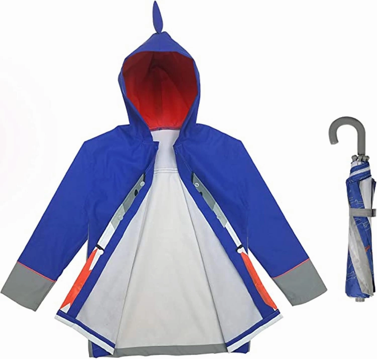 addie & tate Kids Umbrella for Girls and Boys & Rain Coats Set -Toddler Umbrellas Kids Raincoat Boys Girls Jacket