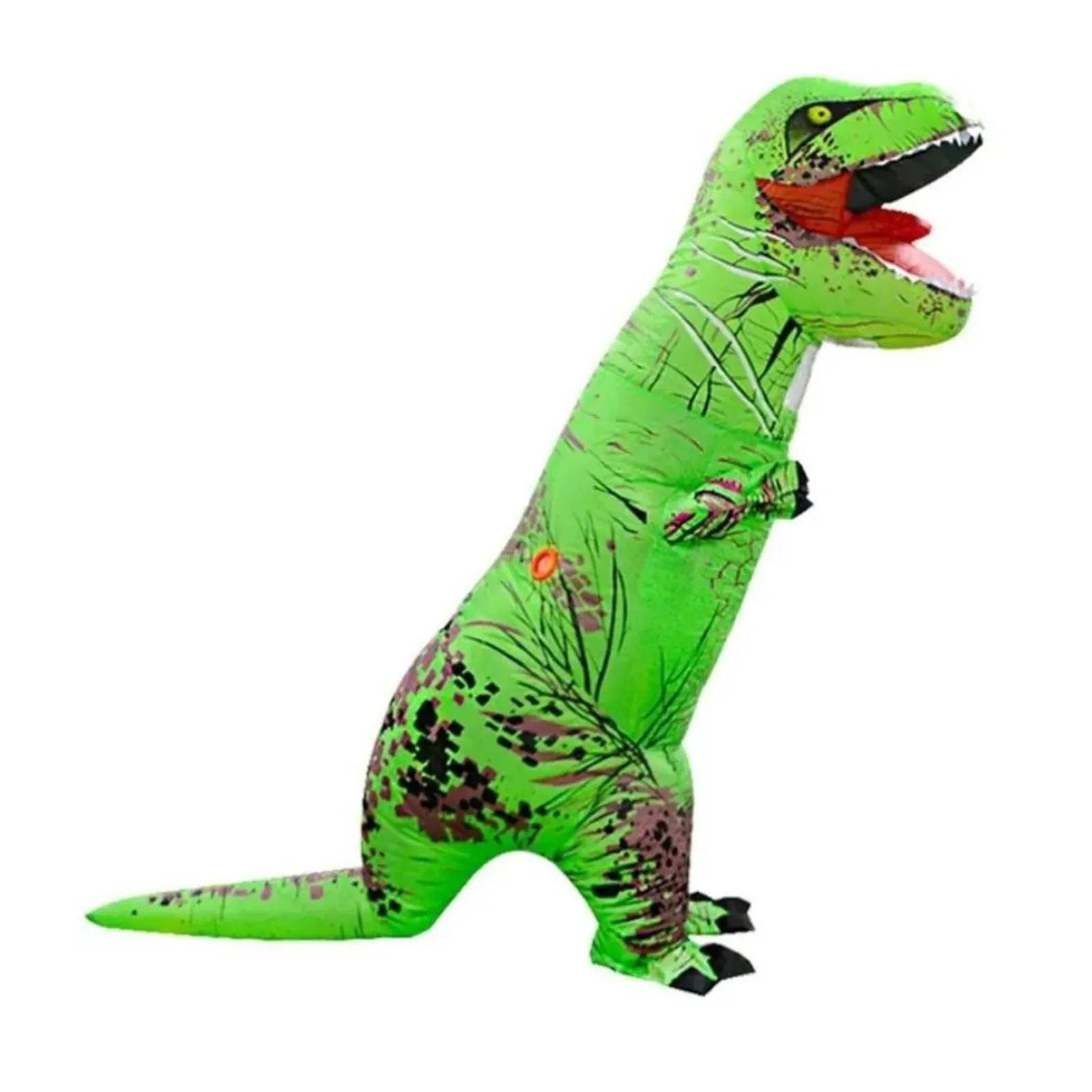 Adult Dinosaur Costume Trex Jurassic World Park Blow Inflatable Green