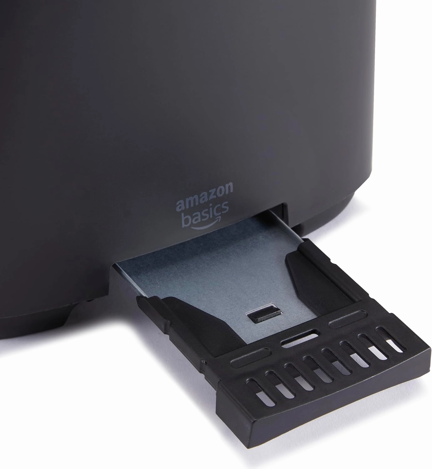 Amazon Basics 2 Slice Toaster, With 7 Browning Settings, Extra Wide Slots For Bagels and Special Breads, Removable Easy-to-Clean Crumb Trays, Cancel/Defrost/Bagel Buttons, 800W, Black & Silver