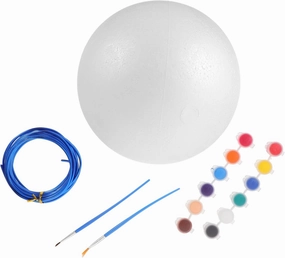 Angoily 1 Set DIY Craft Foam Globe Kit Build and Paint Earth Model Science Project for Fun Educational Activity to Enhance Creativity and Confidence