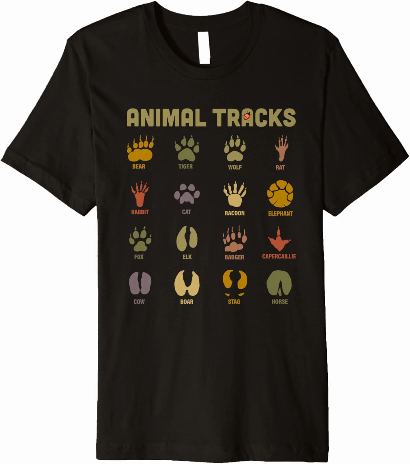 Animal Tracks Identification Learning Design for Kids Premium T-Shirt
