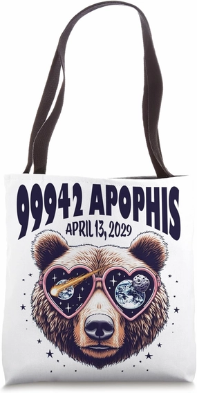 Apophis Asteroid Near Earth 2029 Close Approach Funny Bear Tote Bag