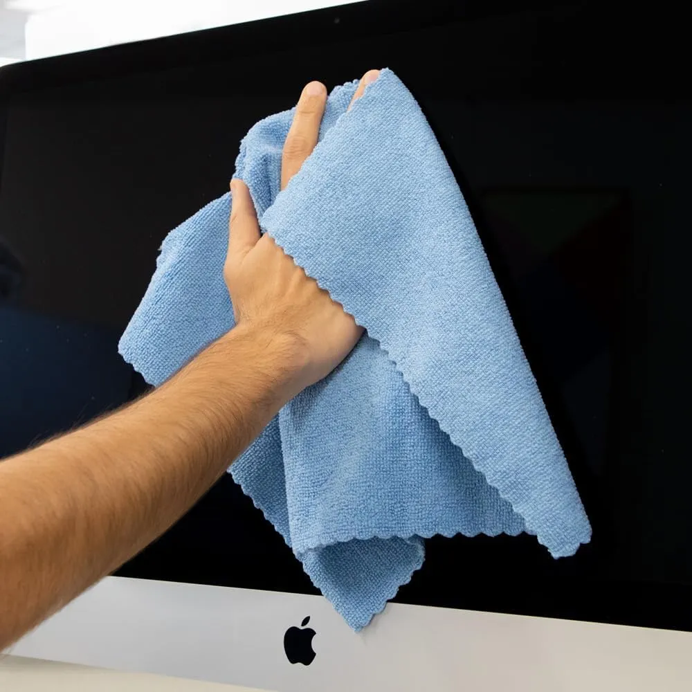 Arkwright Smart Rags in Box - (Pack of 50) Lint Free, Large Microfiber Cleaning Cloth, Scratch & Streak-Free, Dispensable Wash Towels for Cars, Kitchen, and Window Glass, Blue