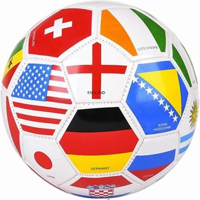 ArtCreativity Regulation Flag Soccer Playground Ball for Kids, Bouncy 9 Inch Kick Ball for Backyard, Park, and Beach Outdoor Fun, Durable Outside Play Toys for Boys and Girls - Sold Deflated