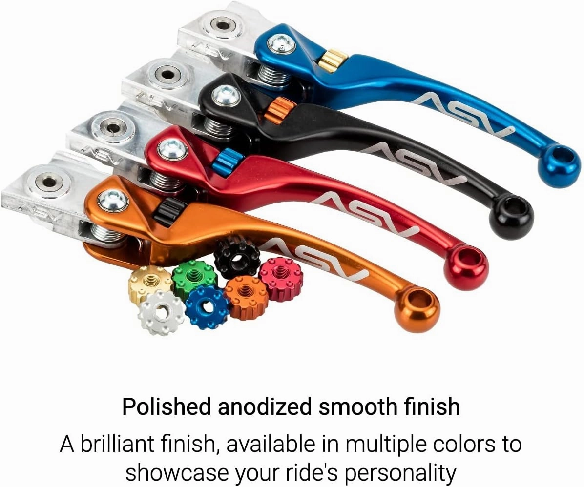 ASV Unbreakable F4 Quad ATV Clutch Lever w/Perch # CD F406SX - Shorty Orange