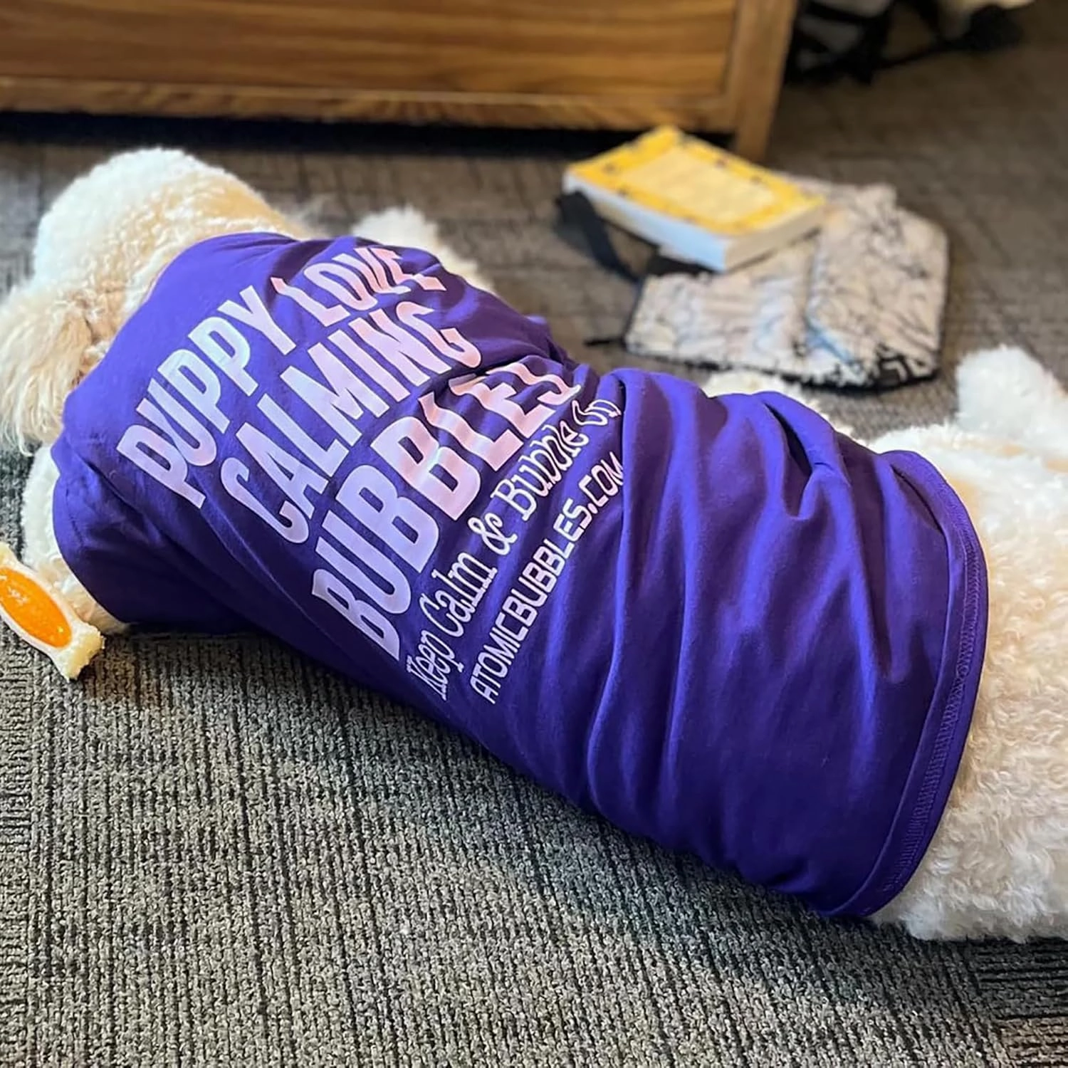 Atomic Bubbles: Puppy Love Calming Bubbles - Lavender Scented 2-Pack - 4oz Bottles, Dog Interactive Toy, Pet Safe, Non-Toxic, Indoor & Outdoor Play