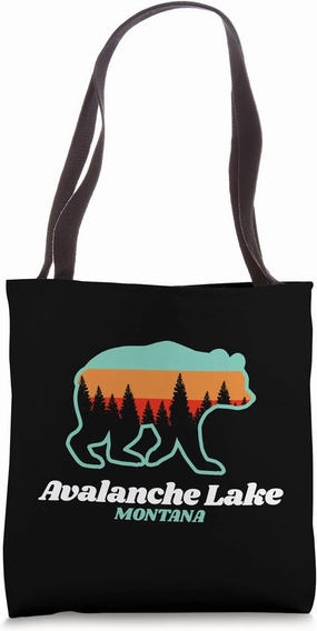 Avalanche Lake Glacier National Park Montana Summer Bear Tote Bag