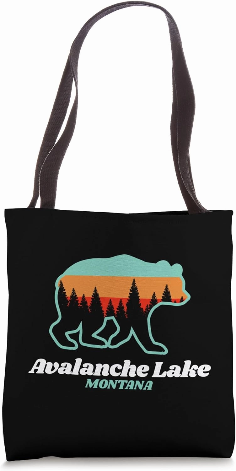 Avalanche Lake Glacier National Park Montana Summer Bear Tote Bag