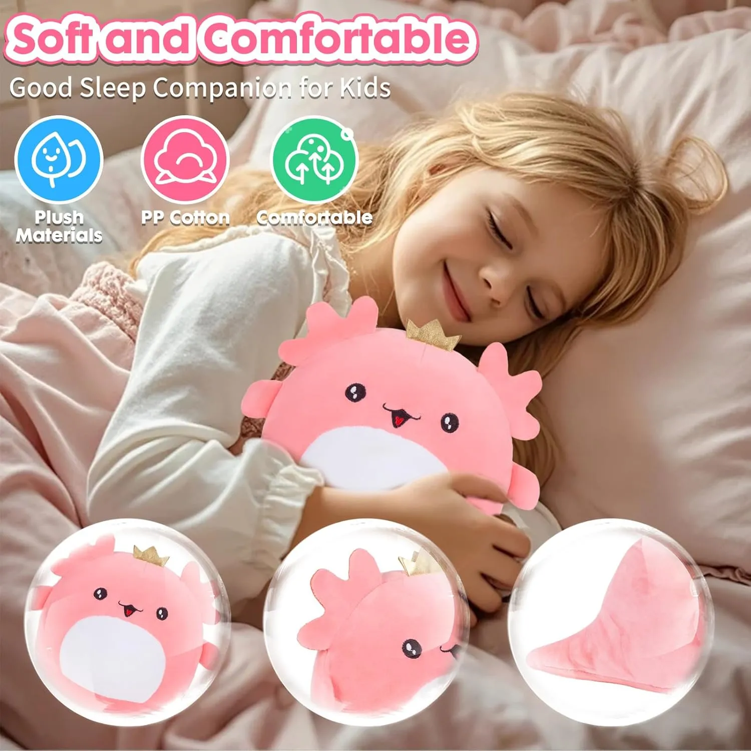 Axolotl Gifts for Girls, Kids Axolotl Plush Toys with Secret Diary, Ballpoint Pen, Stickers, Birthday Gifts for Little Girls Age 5 6 7 8 9 10-12 Years Old