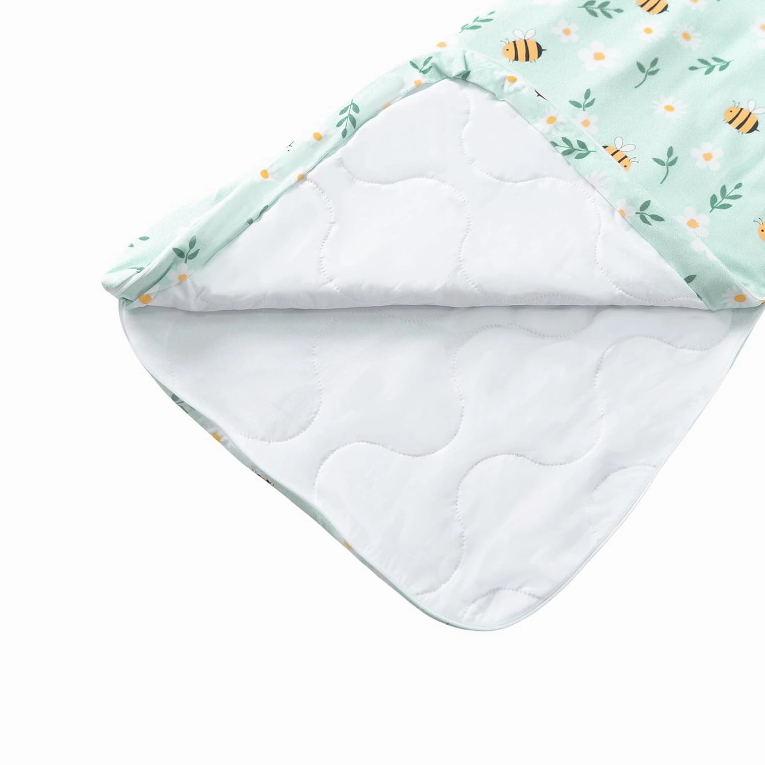 Baby Sleep Sack 18-36M 1.0 Tog 95% Rayon from Bamboo 5% Spandex Breathable Sleep Sacks Baby Quilted Wearable Blanket 2-Way Zipper Lightweight Little bee