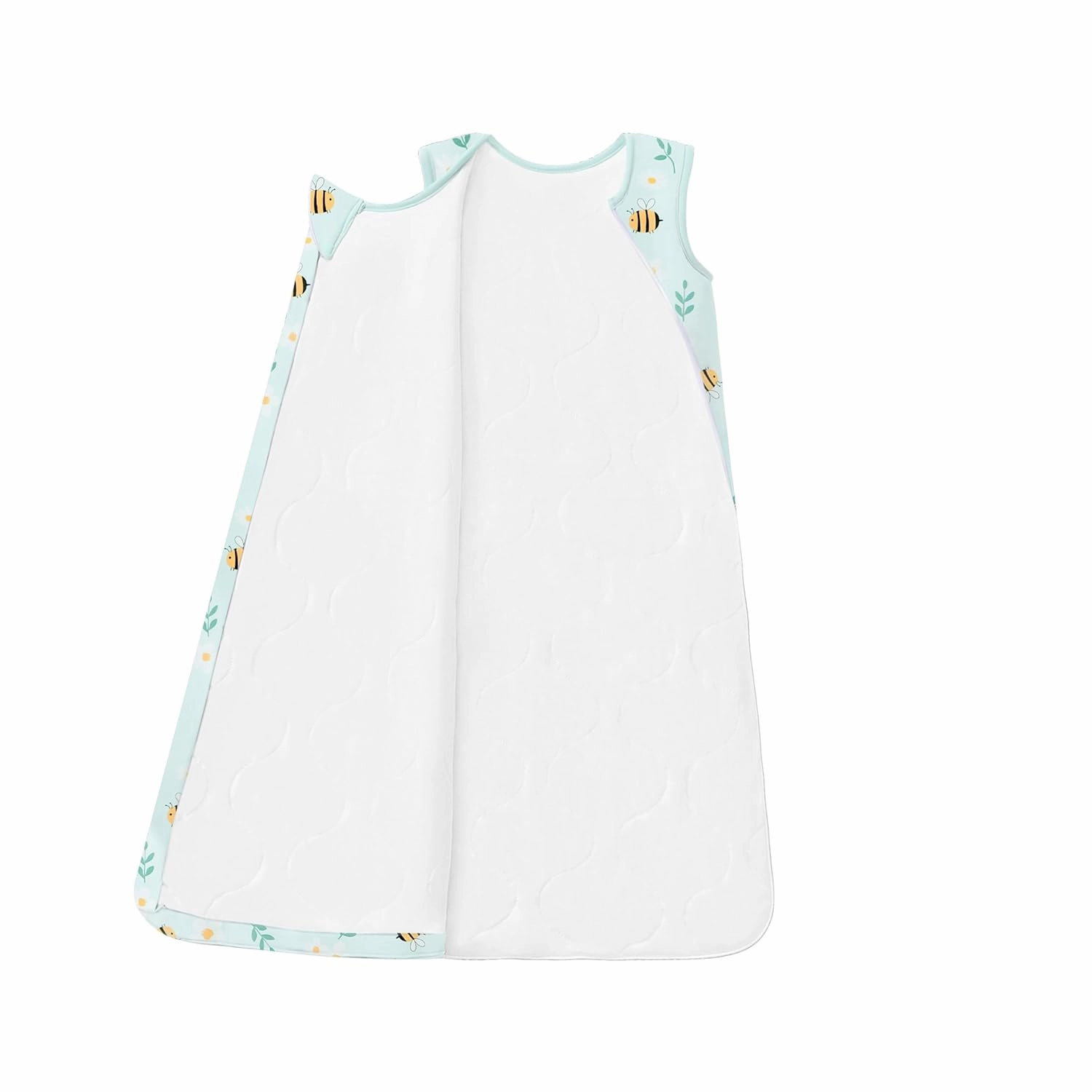 Baby Sleep Sack 18-36M 1.0 Tog 95% Rayon from Bamboo 5% Spandex Breathable Sleep Sacks Baby Quilted Wearable Blanket 2-Way Zipper Lightweight Little bee