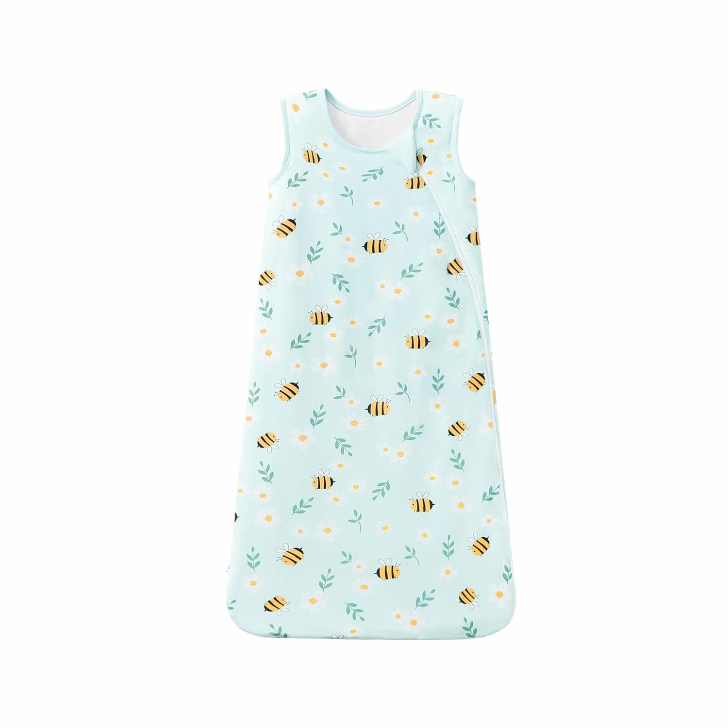 Baby Sleep Sack 18-36M 1.0 Tog 95% Rayon from Bamboo 5% Spandex Breathable Sleep Sacks Baby Quilted Wearable Blanket 2-Way Zipper Lightweight Little bee