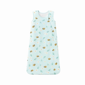 Baby Sleep Sack 18-36M 1.0 Tog 95% Rayon from Bamboo 5% Spandex Breathable Sleep Sacks Baby Quilted Wearable Blanket 2-Way Zipper Lightweight Little bee