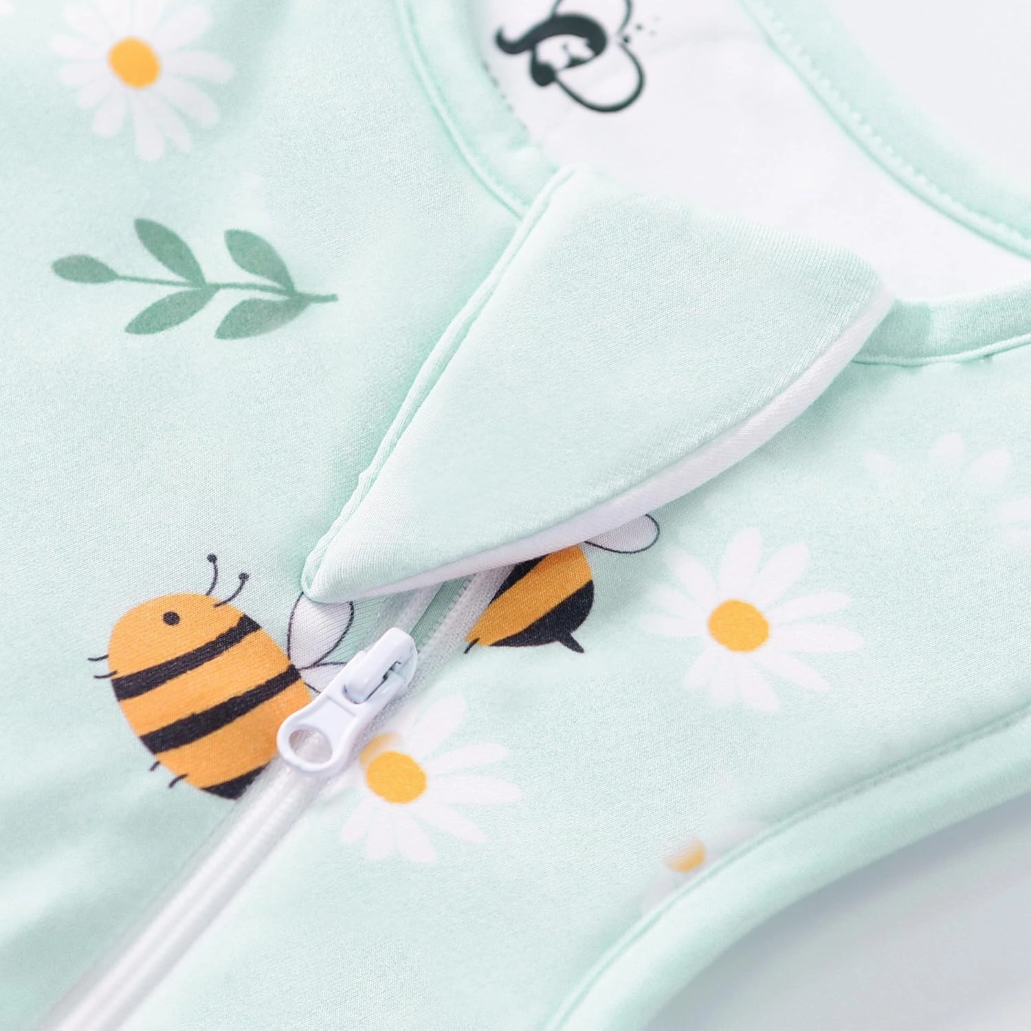 Baby Sleep Sack 18-36M 1.0 Tog 95% Rayon from Bamboo 5% Spandex Breathable Sleep Sacks Baby Quilted Wearable Blanket 2-Way Zipper Lightweight Little bee