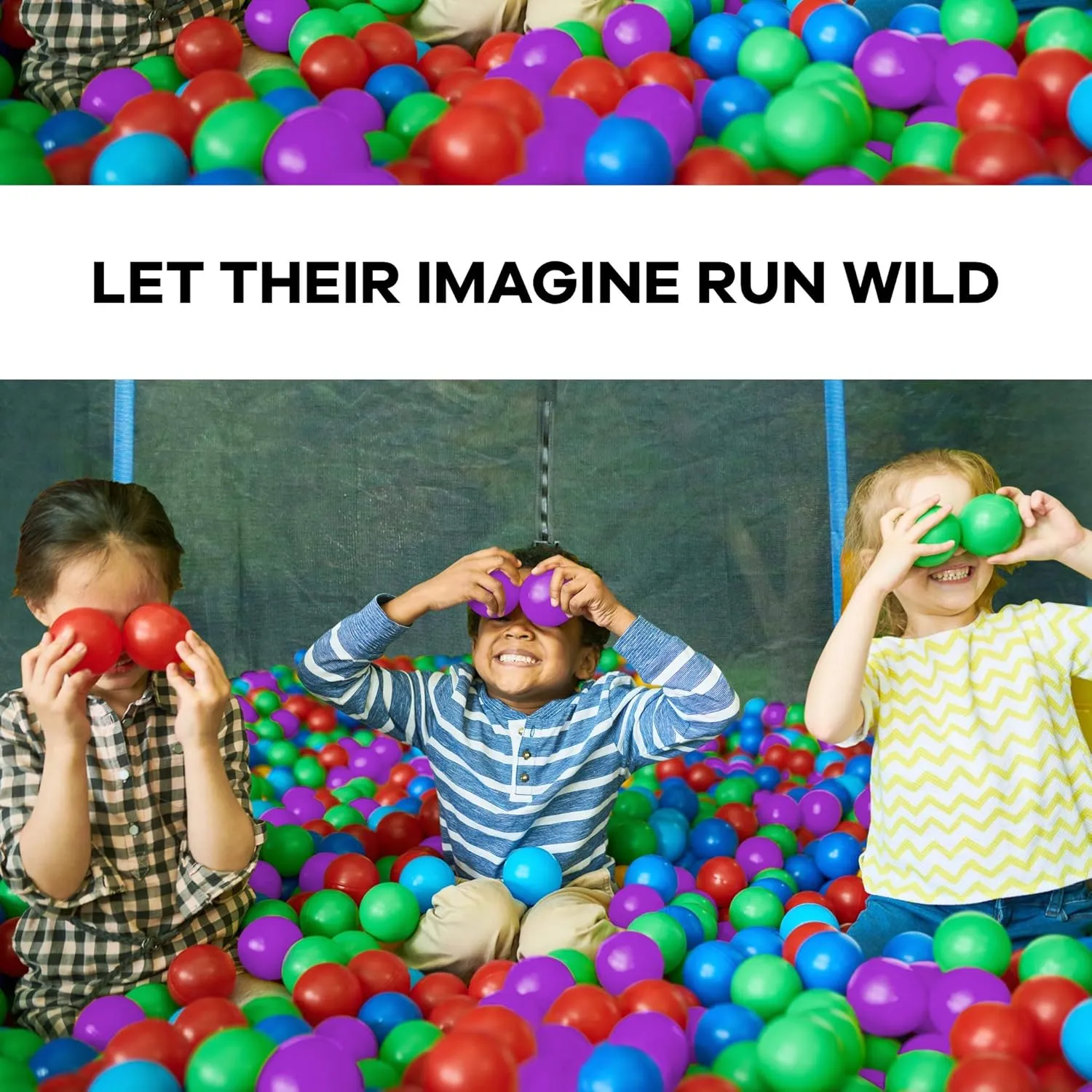 Ball Pit Balls - Phthalate and BPA Free - Crush Resistant Plastic Pit Balls - Kiddy Trampoline Balls for Ball Pit and Bounce House Ball