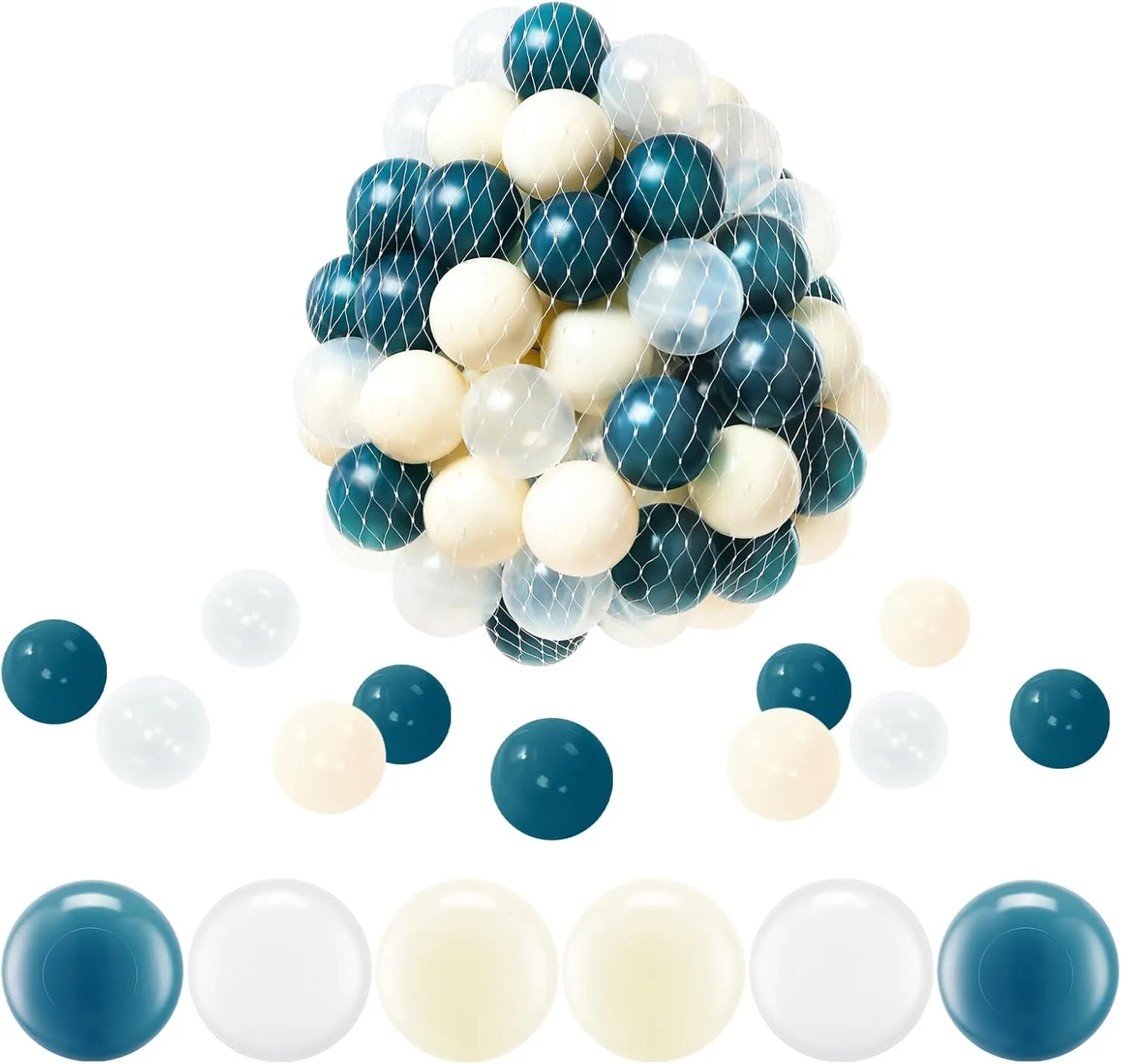 Ball Pit Balls, Safe Non-Toxic BPA-Free Crush-Proof Plastic Balls for Toddlers, Gift for Kids Birthday & Christmas, for Indoor Playpens, Party Decorations & Amusement Activities