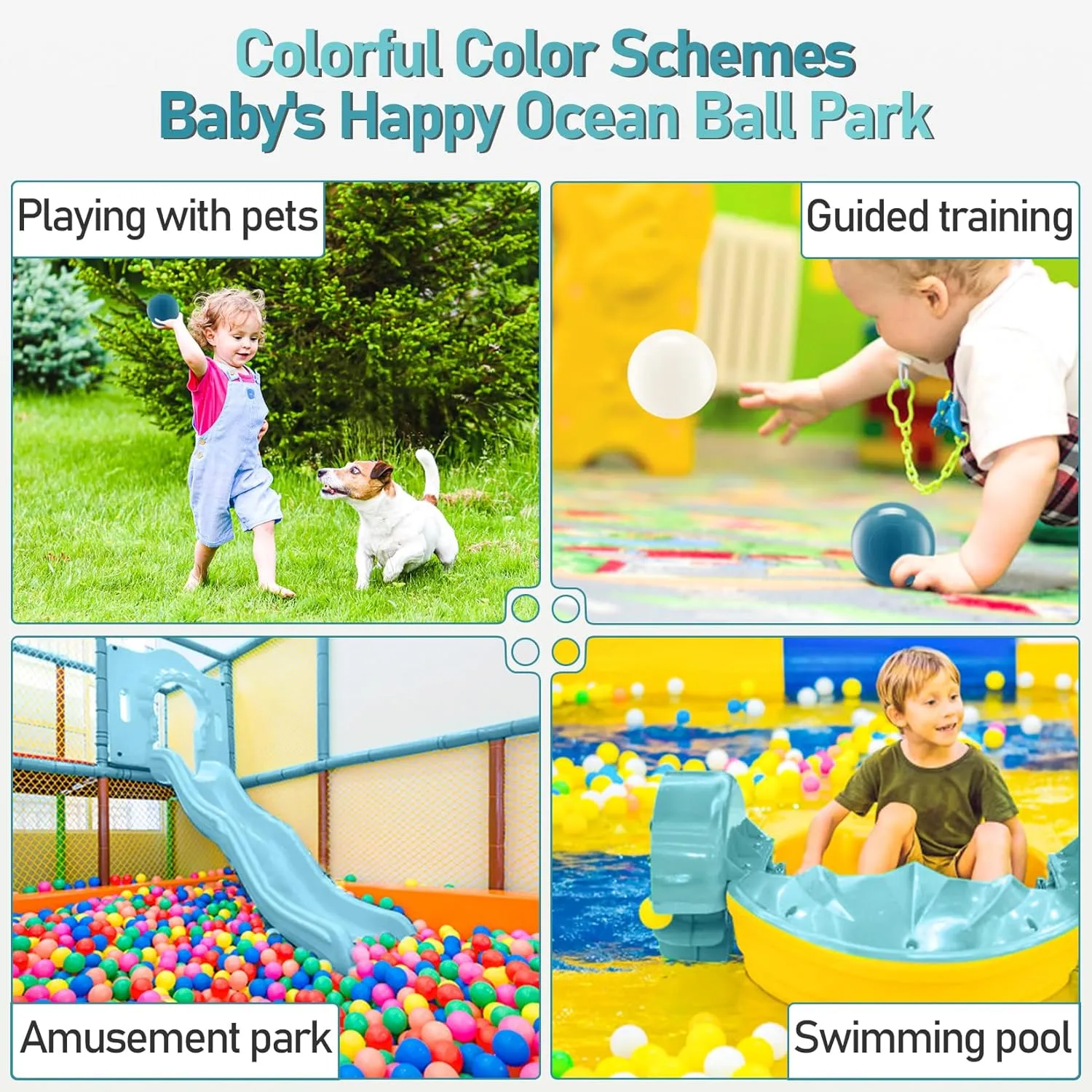 Ball Pit Balls, Safe Non-Toxic BPA-Free Crush-Proof Plastic Balls for Toddlers, Gift for Kids Birthday & Christmas, for Indoor Playpens, Party Decorations & Amusement Activities