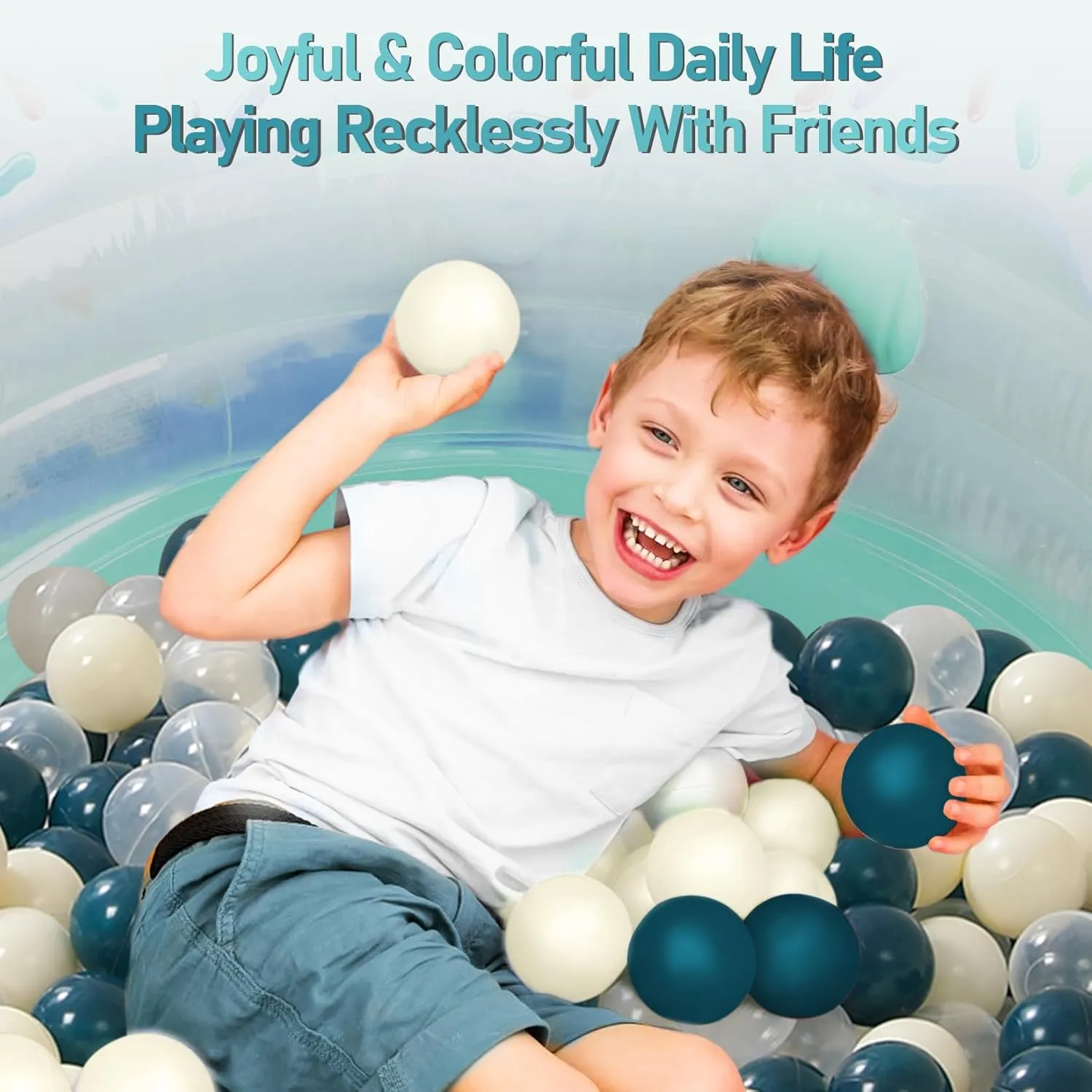 Ball Pit Balls, Safe Non-Toxic BPA-Free Crush-Proof Plastic Balls for Toddlers, Gift for Kids Birthday & Christmas, for Indoor Playpens, Party Decorations & Amusement Activities