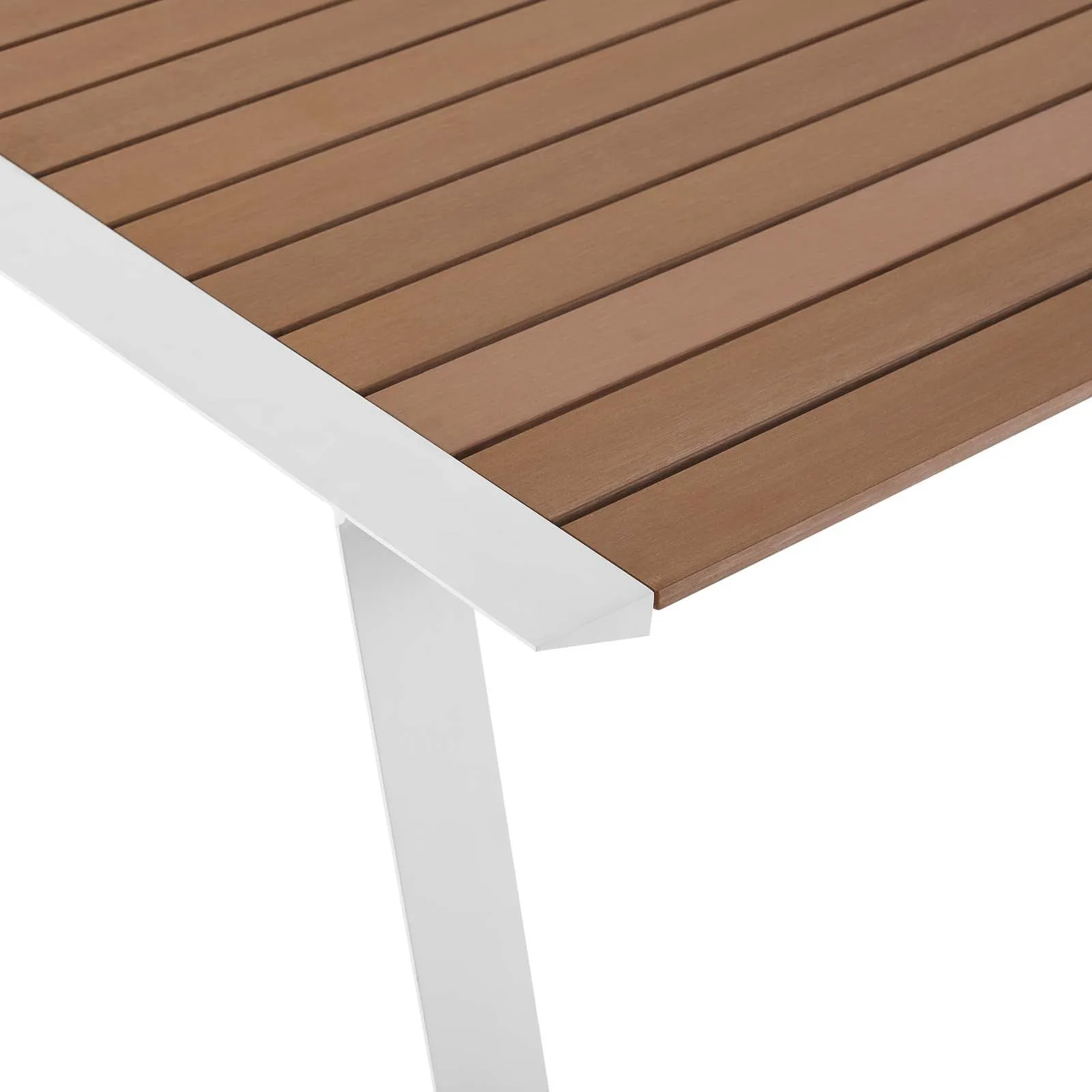 Baxley Outdoor Patio Aluminum Dining Set with 6 Stackable Armchairs by Modway