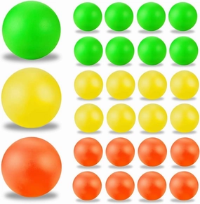Beach Paddle Ball Replacement Set - 12 Colorful High Visibility Waterproof Balls, Suitable for Smash Ball, Pro Kadima, and All Kinds of Outdoor Beach Paddle Games