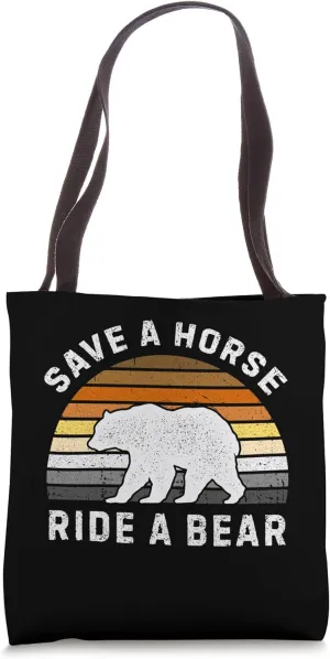 Bear Community, Bear Flag, Funny Gay Bear Pride Tote Bag