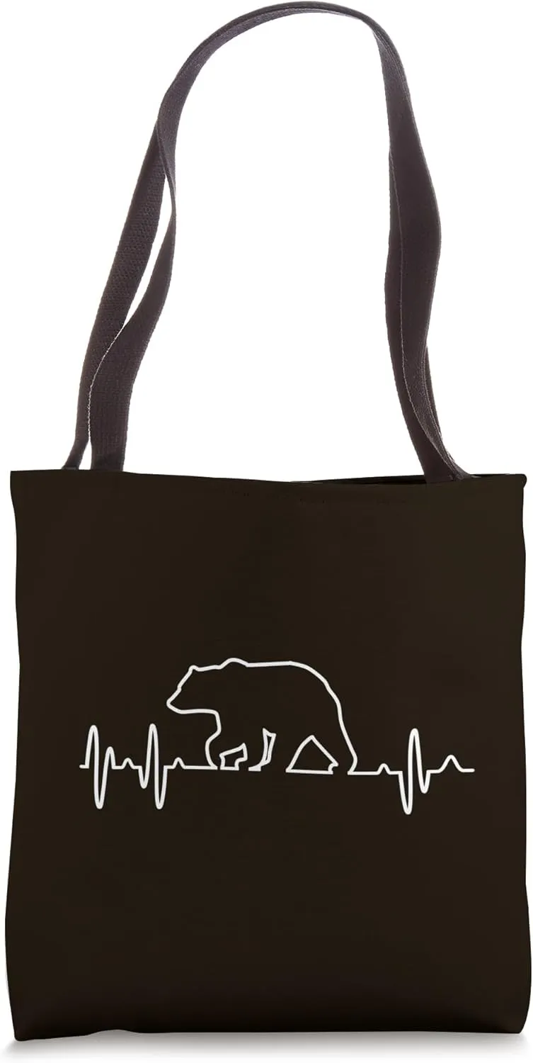Bear Polarbear Heartbeat Tote Bag