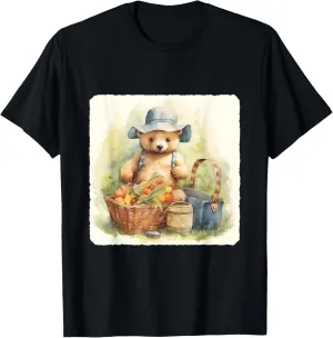 Bear With A Picnic Basket. Bear Ready For Picnic With Basket T-Shirt