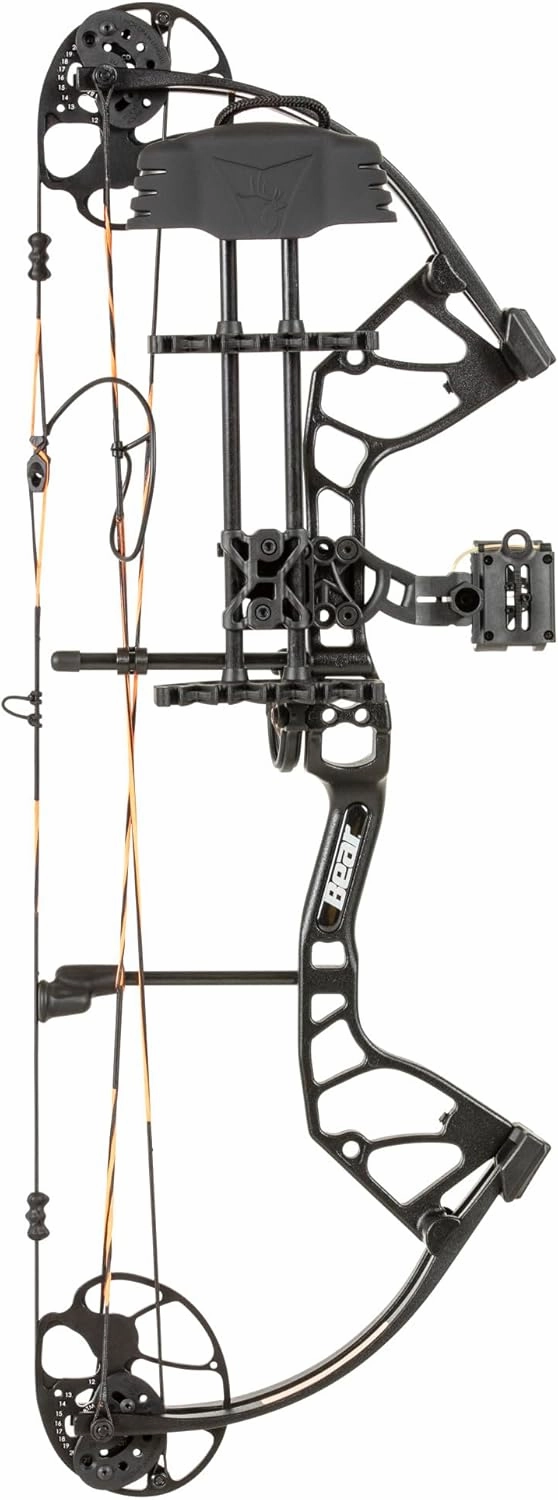Bear Archery Royale Ready to Hunt Compound Bow Package for Adults and Youth, 12”- 27” Draw Length, 5-50 Lbs Draw Weight, Up to 290 FPS, Limbs Made in USA, Limited Life-Time Warranty