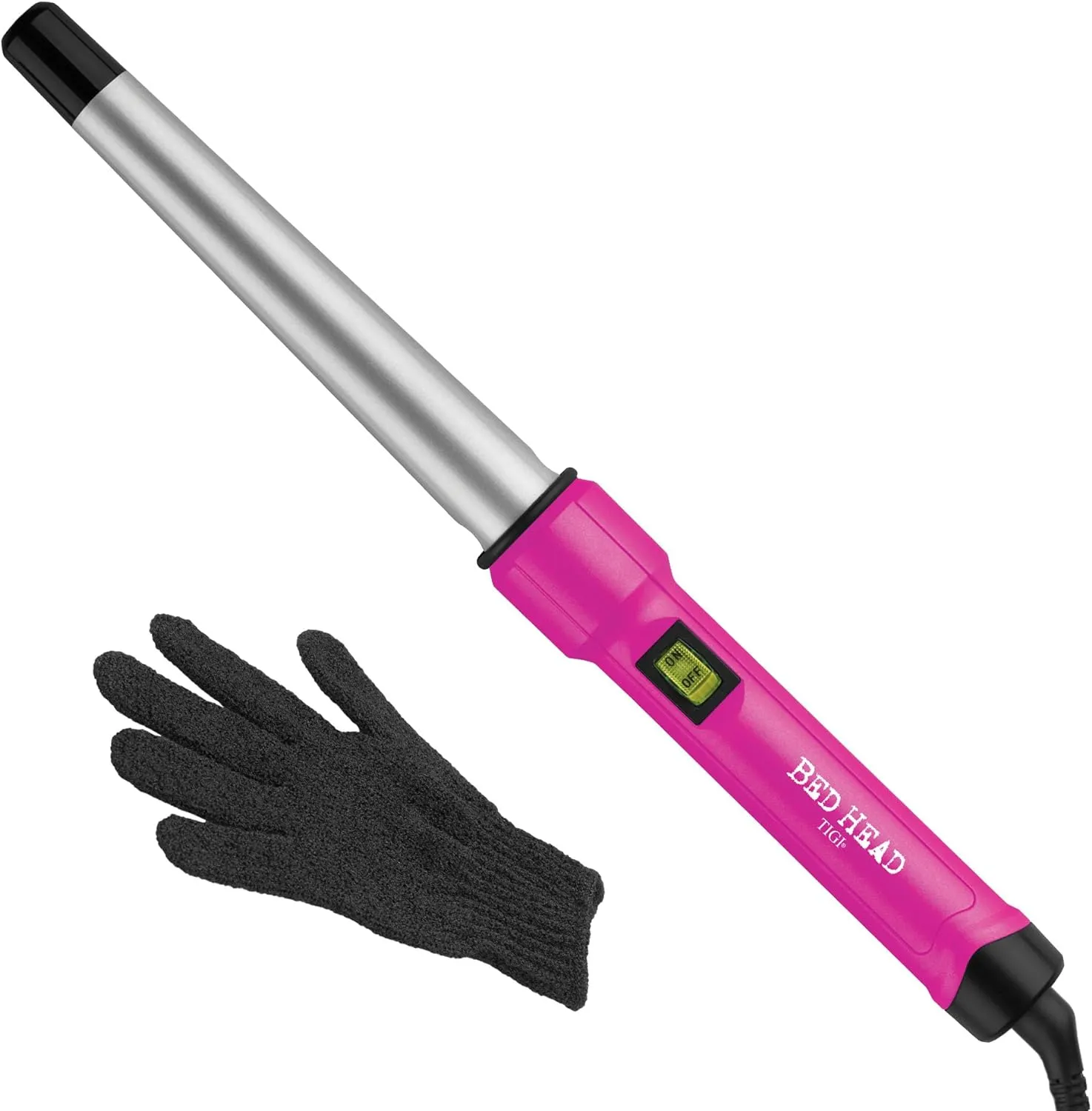 Bed Head Curlipops 1” Tourmaline Ceramic Tapered Styling Iron | Clamp-Free Tapered Curling Wand | for Curls and Waves (1 Inch)