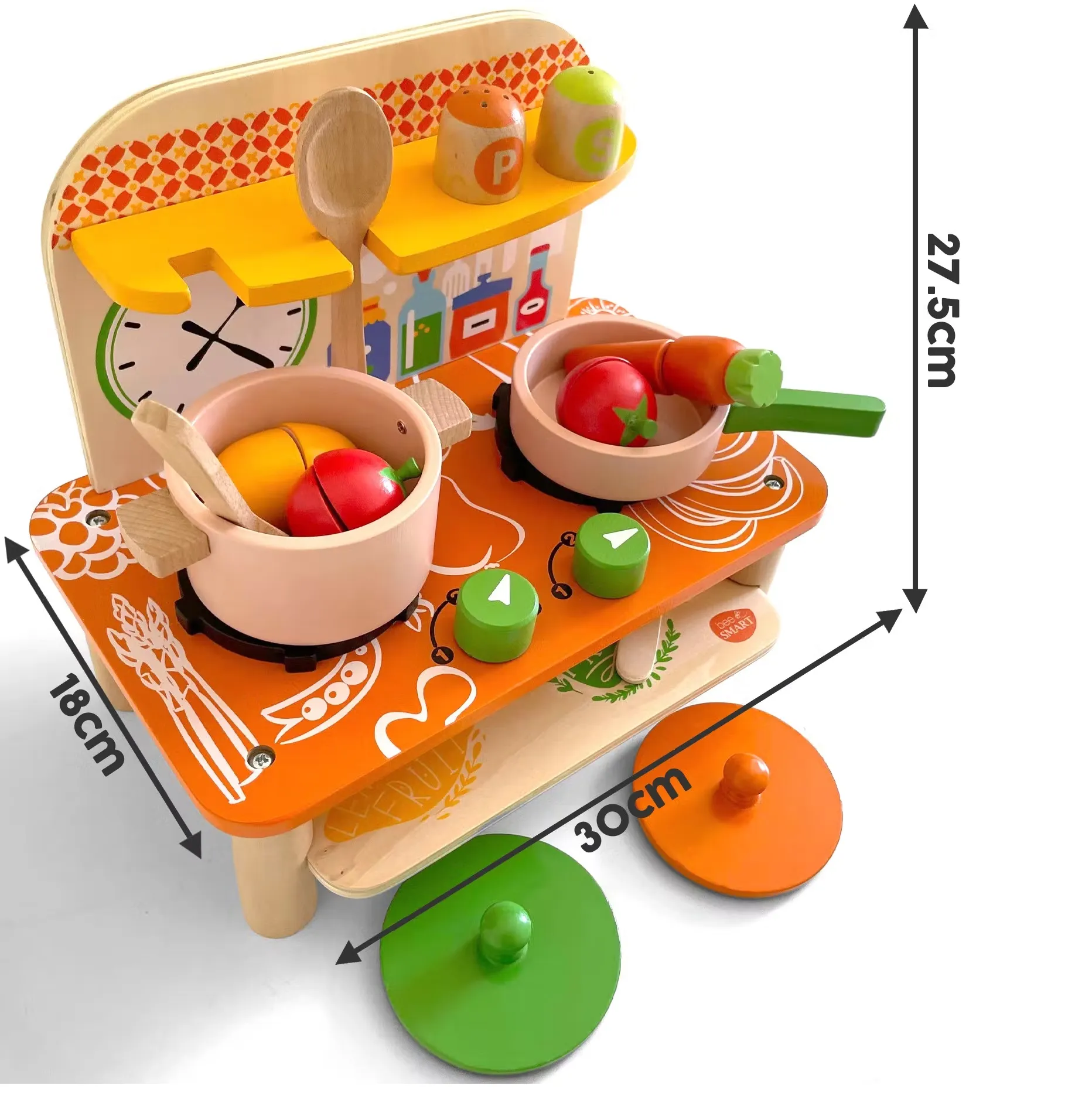 Bee Smart Toys Wooden Kitchen Playset