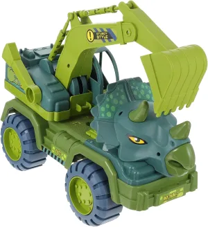 BESPORTBLE 1 Set Pull Back Dinosaur Engineering Car for Cartoon Dino Models Safe High Grade Birthday Present for Young