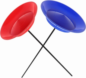 BESPORTBLE 2 Sets Juggling Plates with Sticks Colorful Circus Performance Props for Enhance Balance Skills Visual Impact for Group Games Beginners