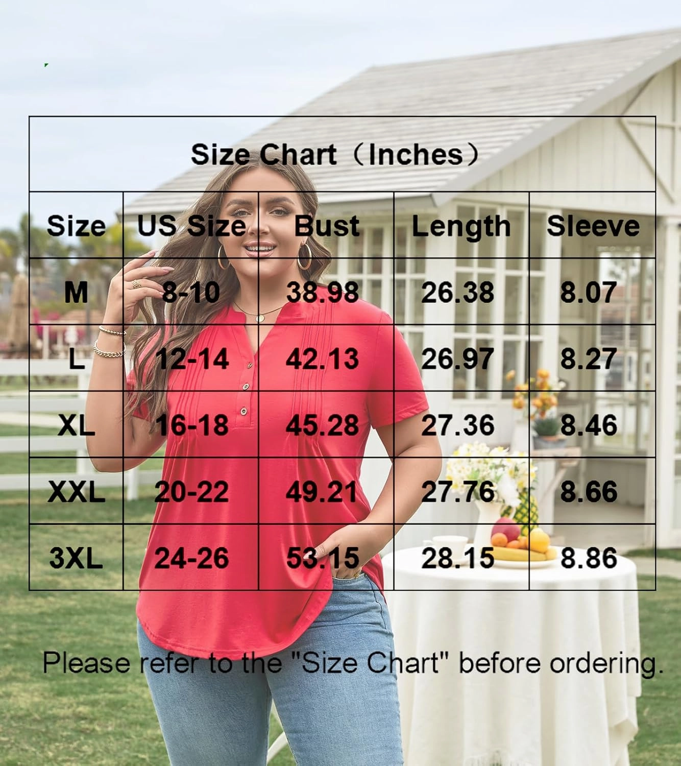 Bestbee Women's Summer Tops Short Sleeve Tunics Dressy Casual Blouses Henley Neck Button-Down Shirts