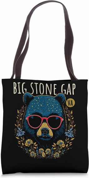 Big Stone Gap Virginia USA Quirky Bear Design Tote Bag