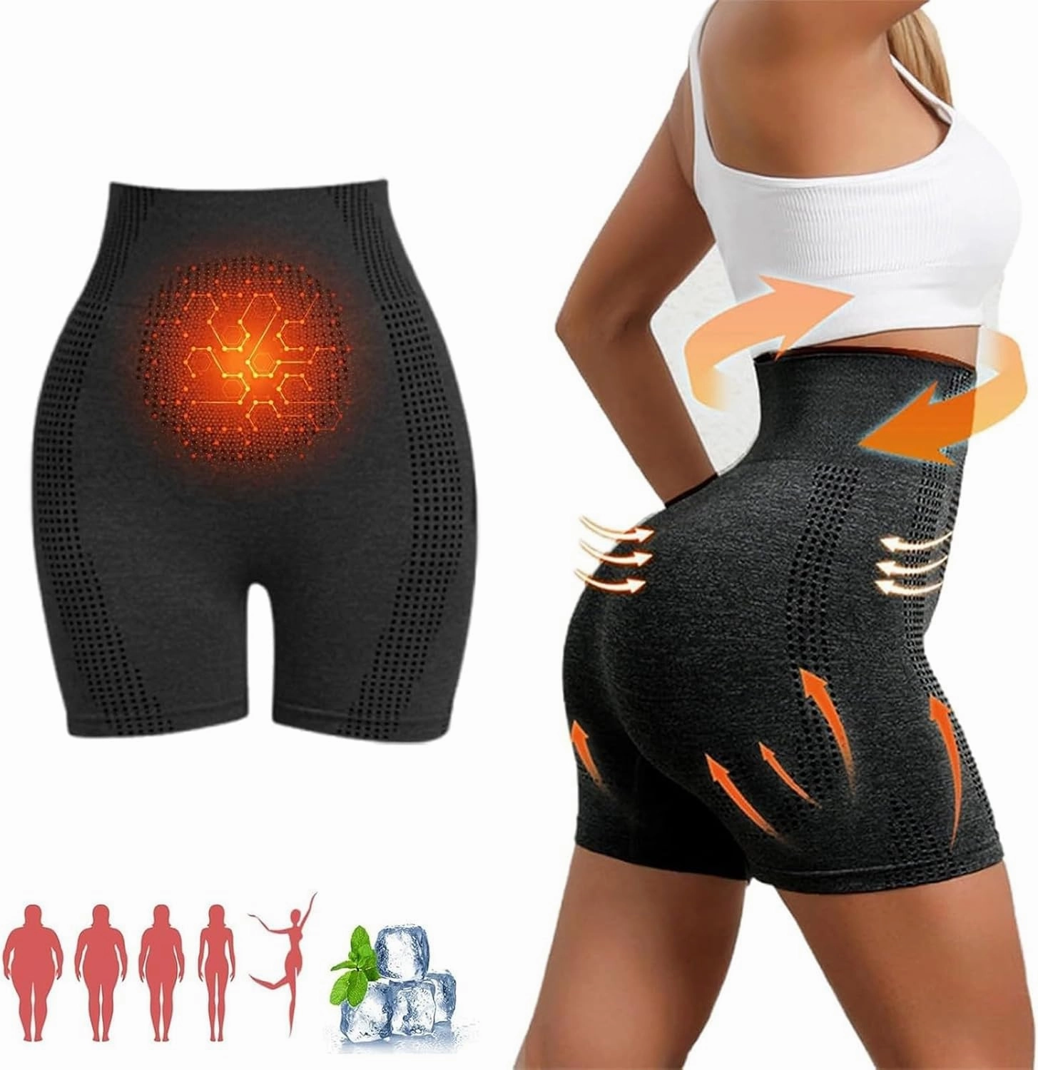 Biker Shorts for Women Women Butt Lifting Shorts Pockets High Waisted Biker Anti Cellulite Up Workout Gym Shorts