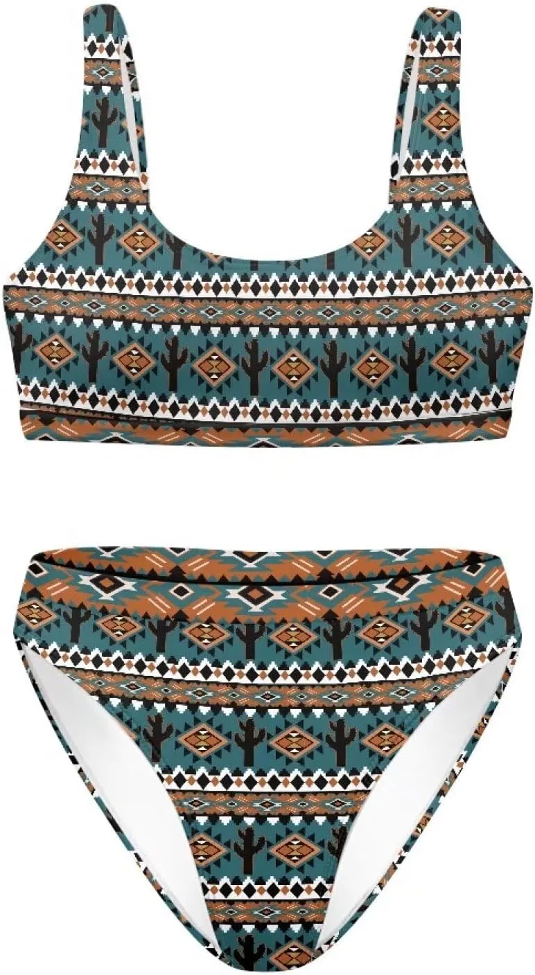 Bikini Sets for Women,High Waisted 2 Piece Swimsuit,Without Bra Pads XS-5xl